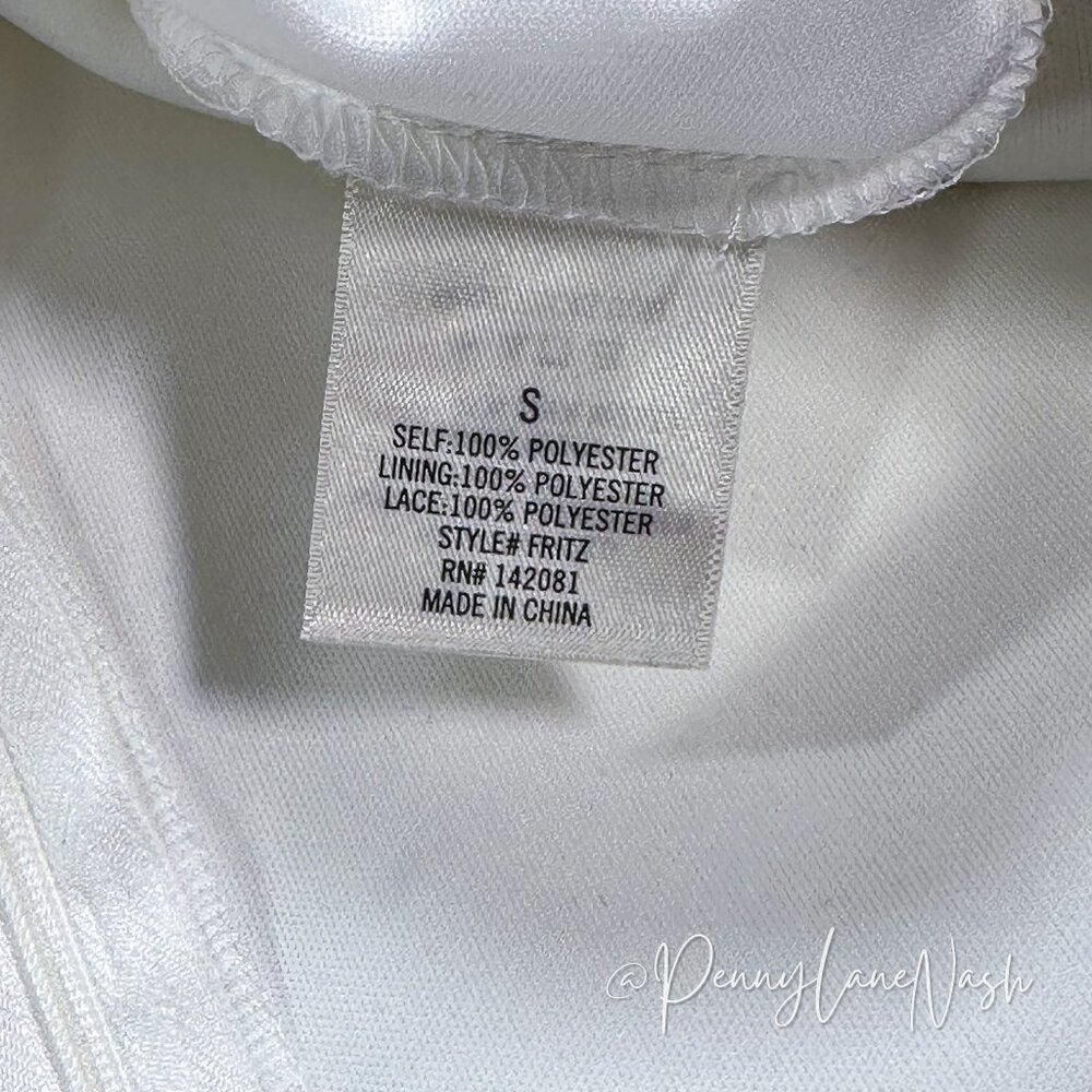 NWT Miami Fritz Lace Trim  Wide Leg Jumpsuit White - Picture 8 of 11